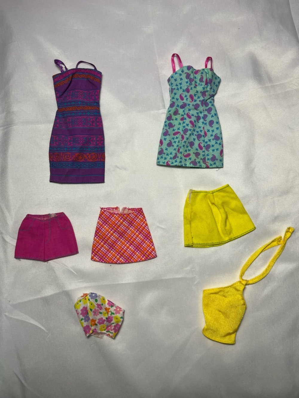 Vintage 90s Barbie Clothing Lot Dresses Tops Skirts Shorts‎ Mattel Doll Clothes